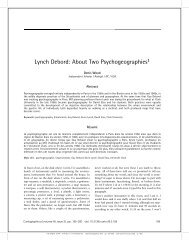 Lynch Debord: About Two Psychogeographies1 - Urbain, trop urbain