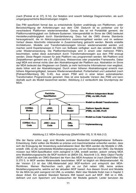 Diplomarbeit Modellgetriebene Software-Entwicklung: Vergleich von ...