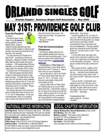 May - American Singles Golf Association