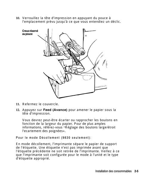 mode d'emploi imprimantes Monarch 9820 9830 - Gomaro