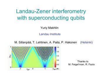 Landau-Zener interferometry with superconducting qubits