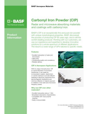 Carbonyl Iron Powder (CIP) - Aerospace Materials from BASF