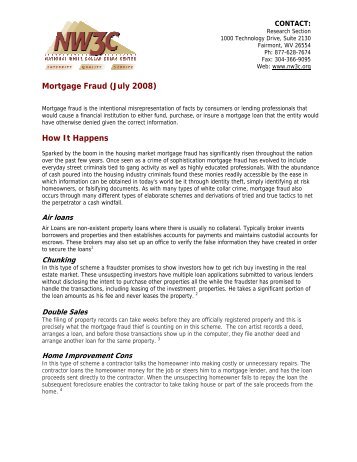 Mortgage Fraud Report