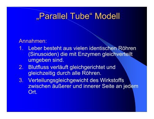 Leber und einige Modelle