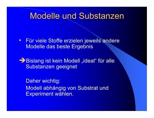 Leber und einige Modelle