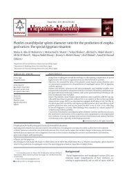 Platelet count/bipolar spleen diameter ratio for the ... - BioMedSearch