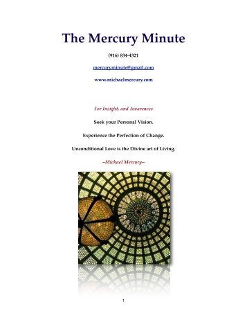 The Mercury Minute - Michael Mercury