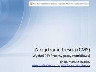 ZarzÄdzanie treÅciÄ (CMS) - pjwstk