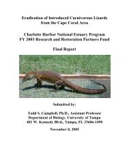 Eradication of Introduced Carnivorous Lizards from the Cape Coral ...