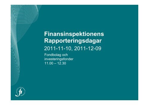 Rapporteringsenheten - Finansinspektionen