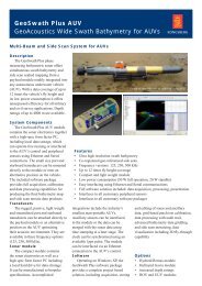 GeoSwath Plus AUV GeoAcoustics Wide Swath Bathymetry for AUVs