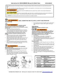 Hayward DEX2420MAR2 Manual Air Relief Valve - Instruction Sheet