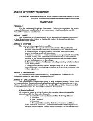 SGA Constitution PDF Download - New River Community College