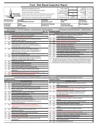 Food - Risk Based Inspection Report - Star Tribune