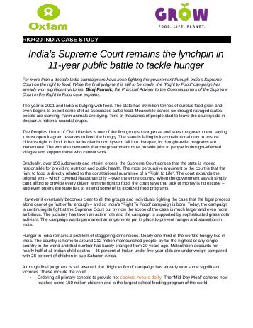 INDIA CASE STUDY