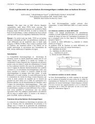 Etude expÃ©rimentale des perturbations Ã©lectromagnÃ©tiques ...