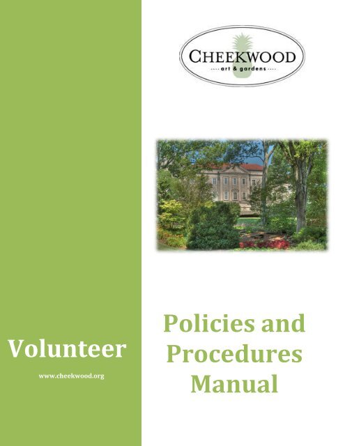 Policies and Procedures Manual Volunteer - Cheekwood Botanical ...