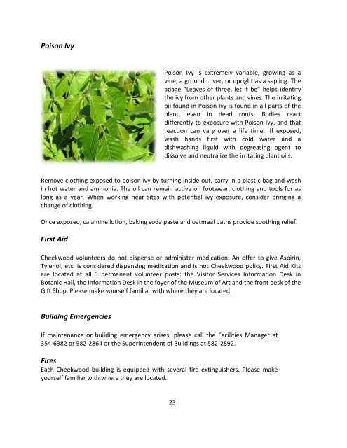 Policies and Procedures Manual Volunteer - Cheekwood Botanical ...
