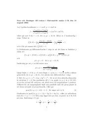 Svar och lösningar till tentan i Matematisk analys 3 fk den 14 augusti ...