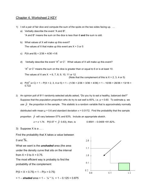Probability Worksheet 2 Answer Key