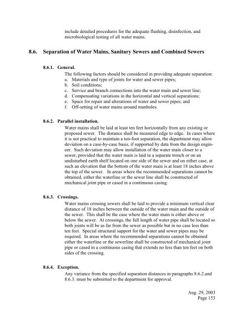 Design Guide for Community Water Systems - The Water, Sanitation ...