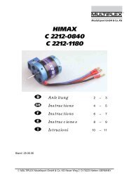 HIMAX C 2212-0840 C 2212-1180 Anleitung - Hobby & Professional