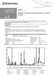 Analysis of Amino Acids Contained in a Grain of Rice - Shimadzu