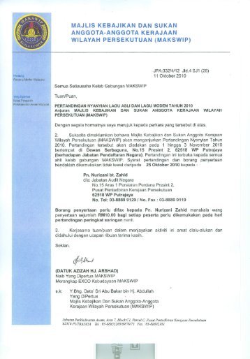 majlis kebajikan dan sukan anggota-anggota kerajaan ... - bheuu