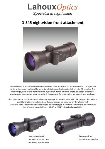 D-545 nightvision front attachment - Lahoux Optics