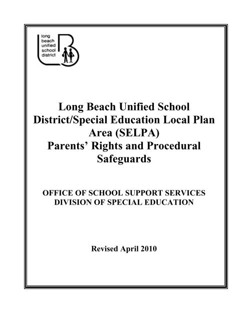 Parents' Rights and Procedural Safeguards - Long Beach Unified ...