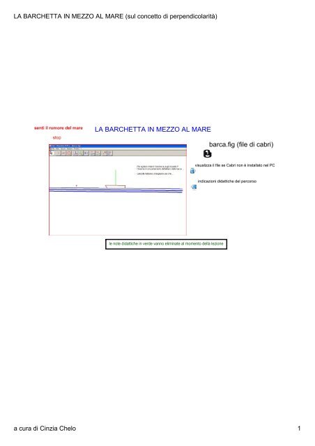 LA BARCHETTA IN MEZZO AL MARE (sul ... - lim & matematica