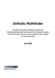 Orthotic Pathfinder Report 2004 - R S L Steeper