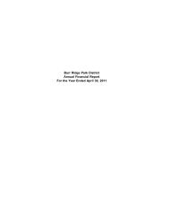 2011 Audit Report - the Burr Ridge Park District
