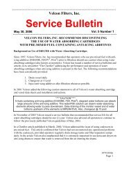 Service Bulletin Vol. 5 No. 1 - Velcon Filters