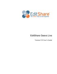 EditShare Geevs Live Version 5.0 User's Guide