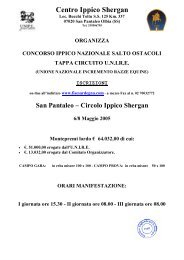 Centro Ippico Shergan - FISE Comitato Regionale Sardegna