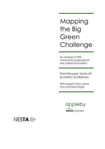 Mapping the Big Green Challenge - The Skills & Learning ...