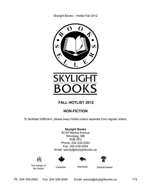 SKYLIGHT BOOKS - McNally Robinson Booksellers