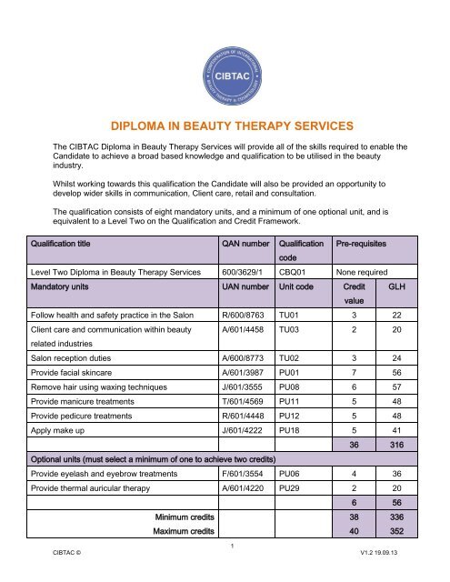 Level 2 Diploma in Beauty Therapy Services