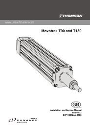 Thomson precision linear actuator series T90 & T130 service manual