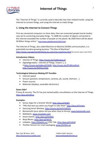 Internet of Things - Halifax Public Libraries