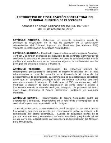 INSTRUCTIVO DE FISCALIZACIÃN CONTRACTUAL DEL ...