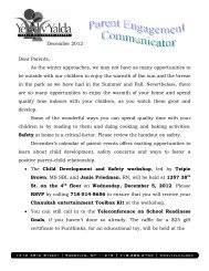 December 2012 Dear Parents, As the winter approaches ... - Yeled.org