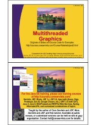 Multithreaded Graphics - Custom Training Courses - Coreservlets.com