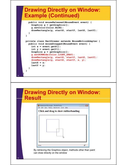 Multithreaded Graphics - Custom Training Courses - Coreservlets.com