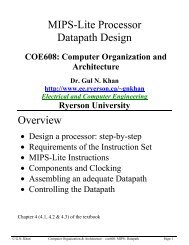 MIPS Single Cycle Datapath - Department of Electrical and ...