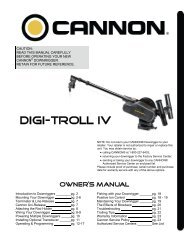 Digi-Troll IV Manual - Cannon Downriggers