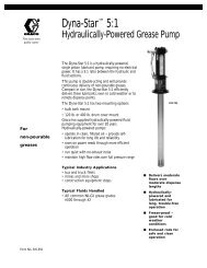 Dyna-Starâ¢5:1 Hydraulically-Powered Grease Pump - Graco Inc.