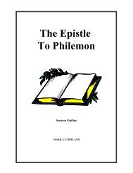 The Epistle To Philemon - Executable Outlines