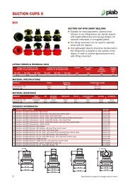 Piab suction cups B20 data sheet